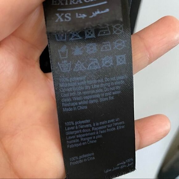 Allsaints Black Wrap Mia Sleeve Top Blouse XS Polyester - Picture 13 of 13